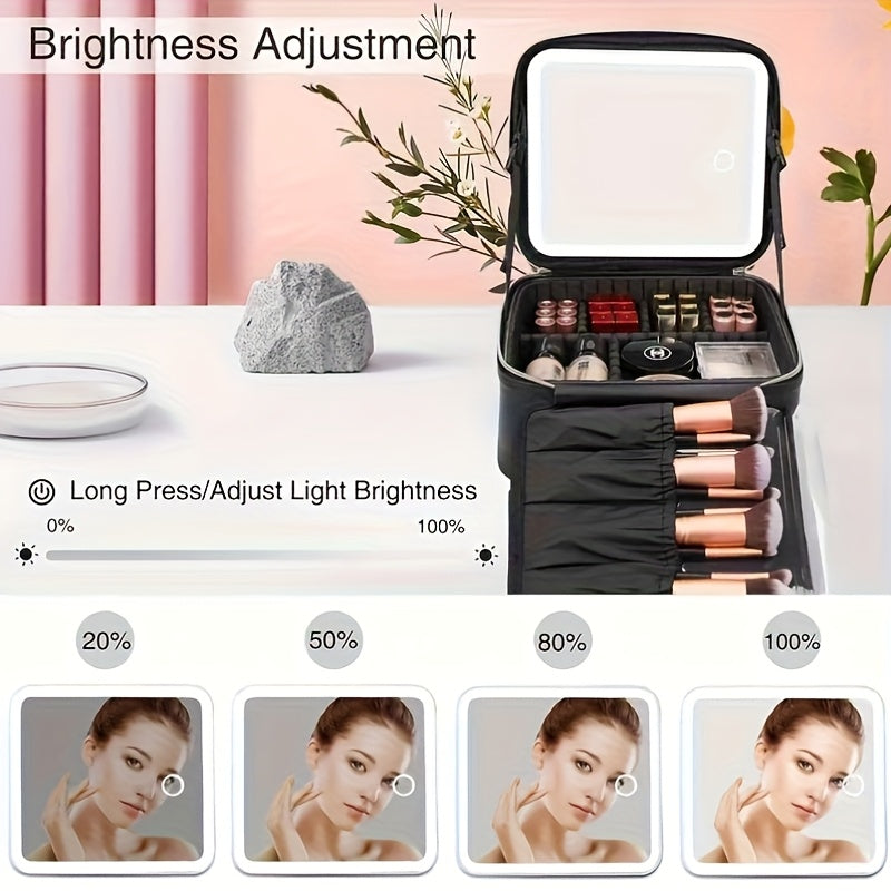 Exklusive Kosmetiktasche mit LED-Spiegel – Stilvoll & durchdacht - LIVILIFE