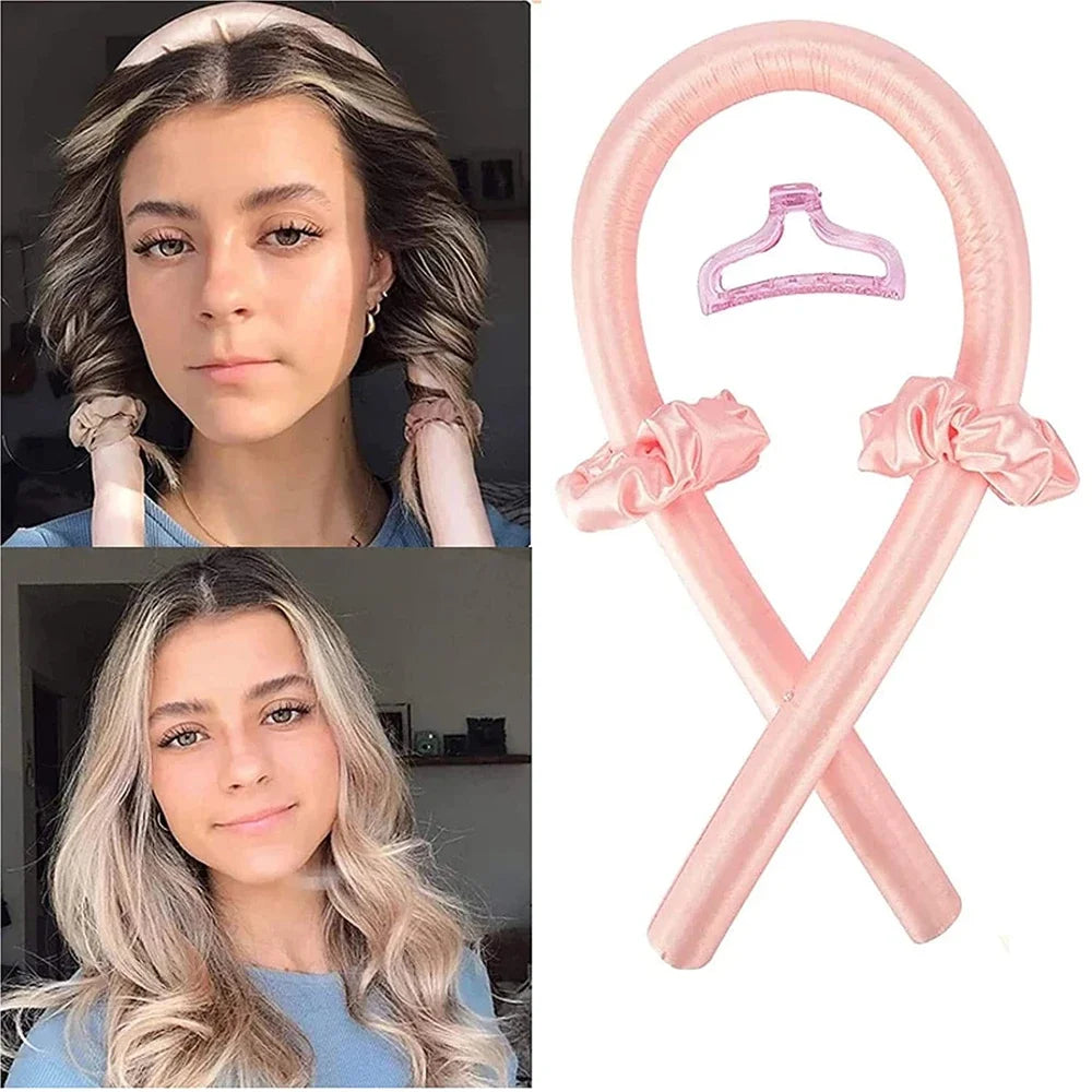 Luxus Seiden-Lockenband – Hitzefreies Locken-Headband für elegante Curls über Nacht - LIVILIFE