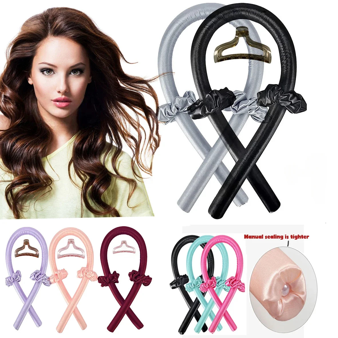 Luxus Seiden-Lockenband – Hitzefreies Locken-Headband für elegante Curls über Nacht - LIVILIFE